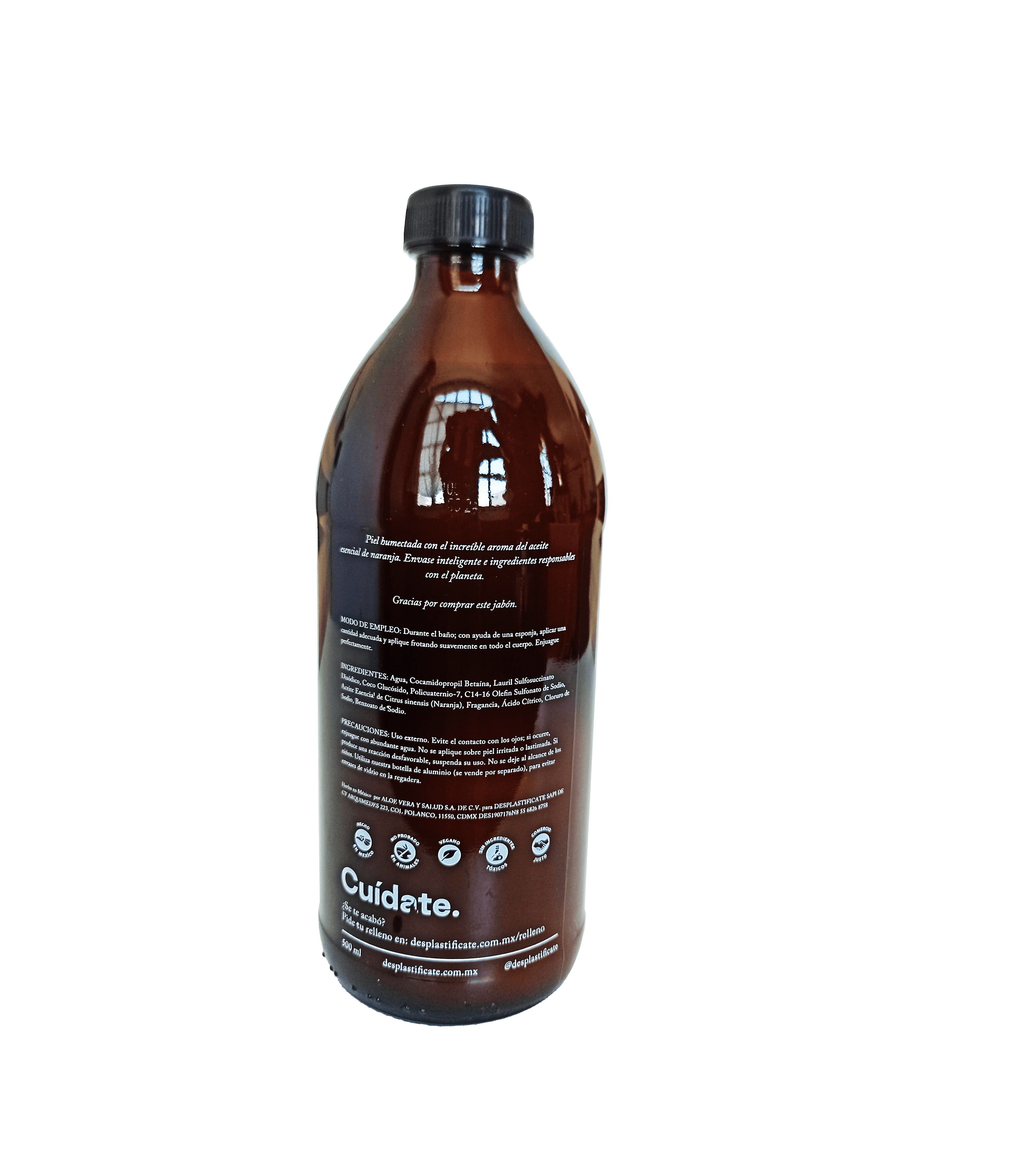 Botella ámbar 500ml